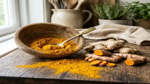 Ginger and turmeric roots